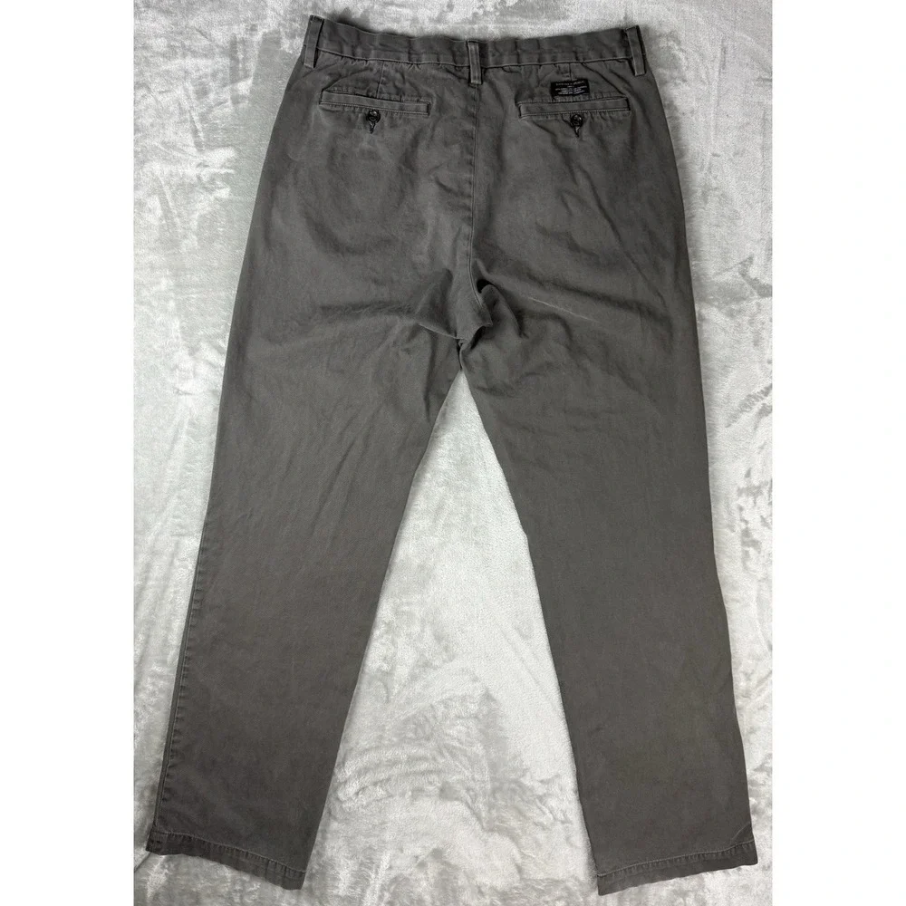 Banana Republic Gavin Chino Pants Men's 34x34 Gray Straight Leg Cotton